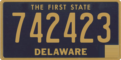DE license plate 742423