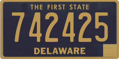 DE license plate 742425