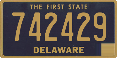 DE license plate 742429
