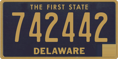 DE license plate 742442
