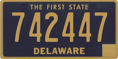 DE license plate 742447