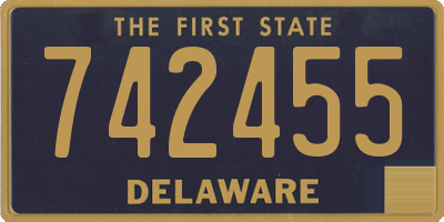 DE license plate 742455