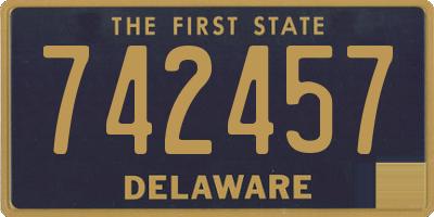 DE license plate 742457