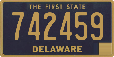 DE license plate 742459