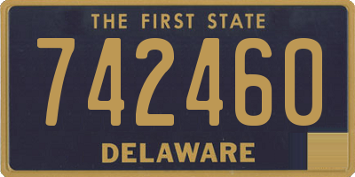 DE license plate 742460