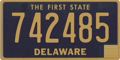 DE license plate 742485