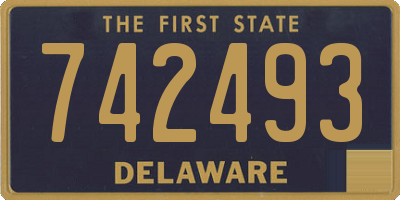 DE license plate 742493