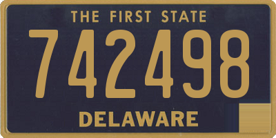 DE license plate 742498