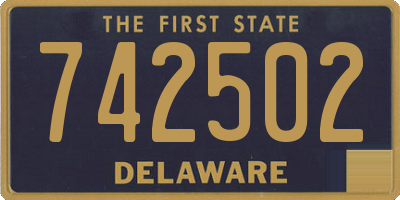 DE license plate 742502