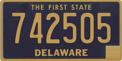 DE license plate 742505