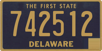 DE license plate 742512