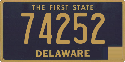 DE license plate 74252