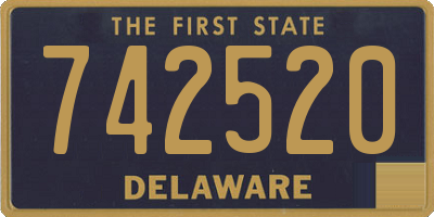 DE license plate 742520