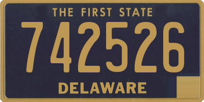 DE license plate 742526