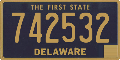 DE license plate 742532