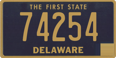 DE license plate 74254