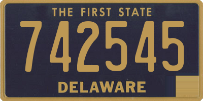 DE license plate 742545