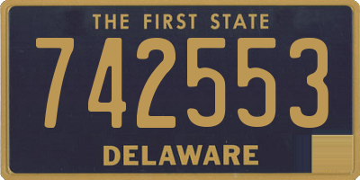 DE license plate 742553