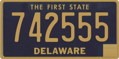 DE license plate 742555