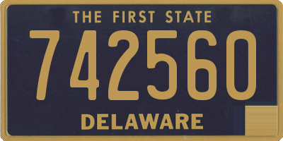 DE license plate 742560