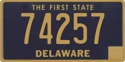 DE license plate 74257