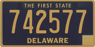 DE license plate 742577