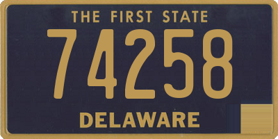 DE license plate 74258
