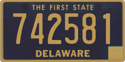 DE license plate 742581