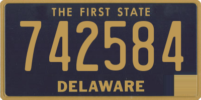 DE license plate 742584