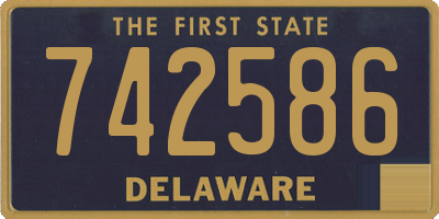DE license plate 742586
