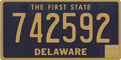 DE license plate 742592