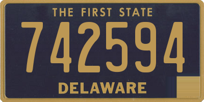 DE license plate 742594