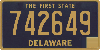 DE license plate 742649
