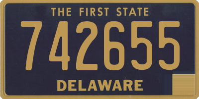 DE license plate 742655
