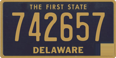 DE license plate 742657