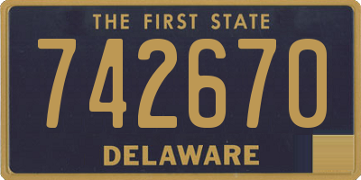 DE license plate 742670