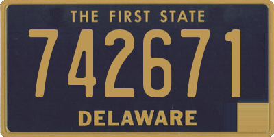 DE license plate 742671