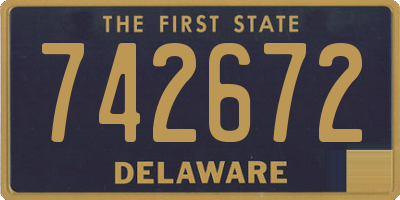 DE license plate 742672