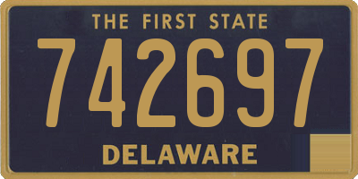 DE license plate 742697
