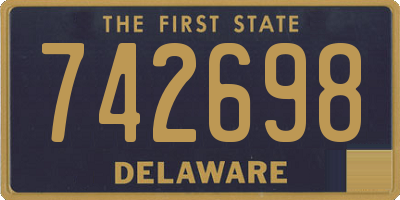 DE license plate 742698