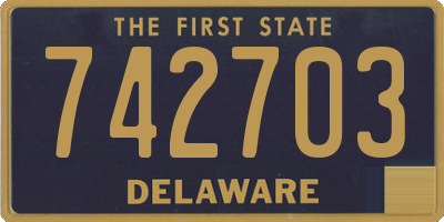 DE license plate 742703