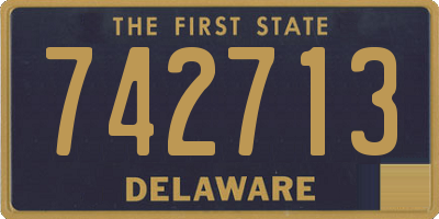 DE license plate 742713