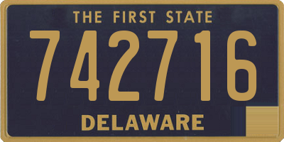 DE license plate 742716