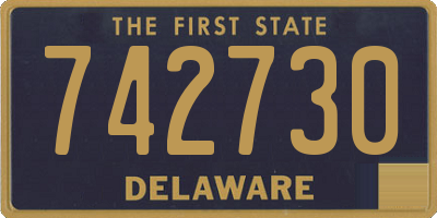 DE license plate 742730
