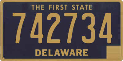 DE license plate 742734