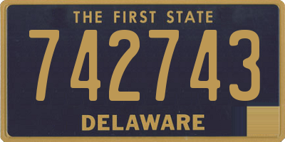 DE license plate 742743