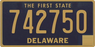 DE license plate 742750