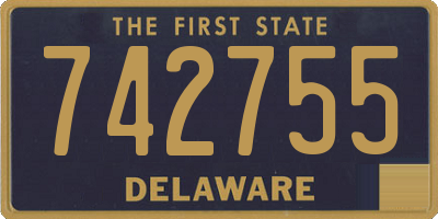 DE license plate 742755