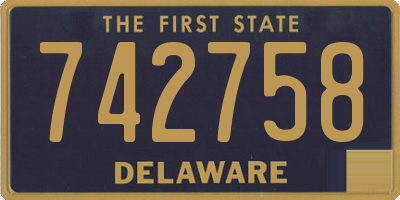 DE license plate 742758