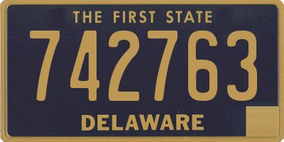 DE license plate 742763